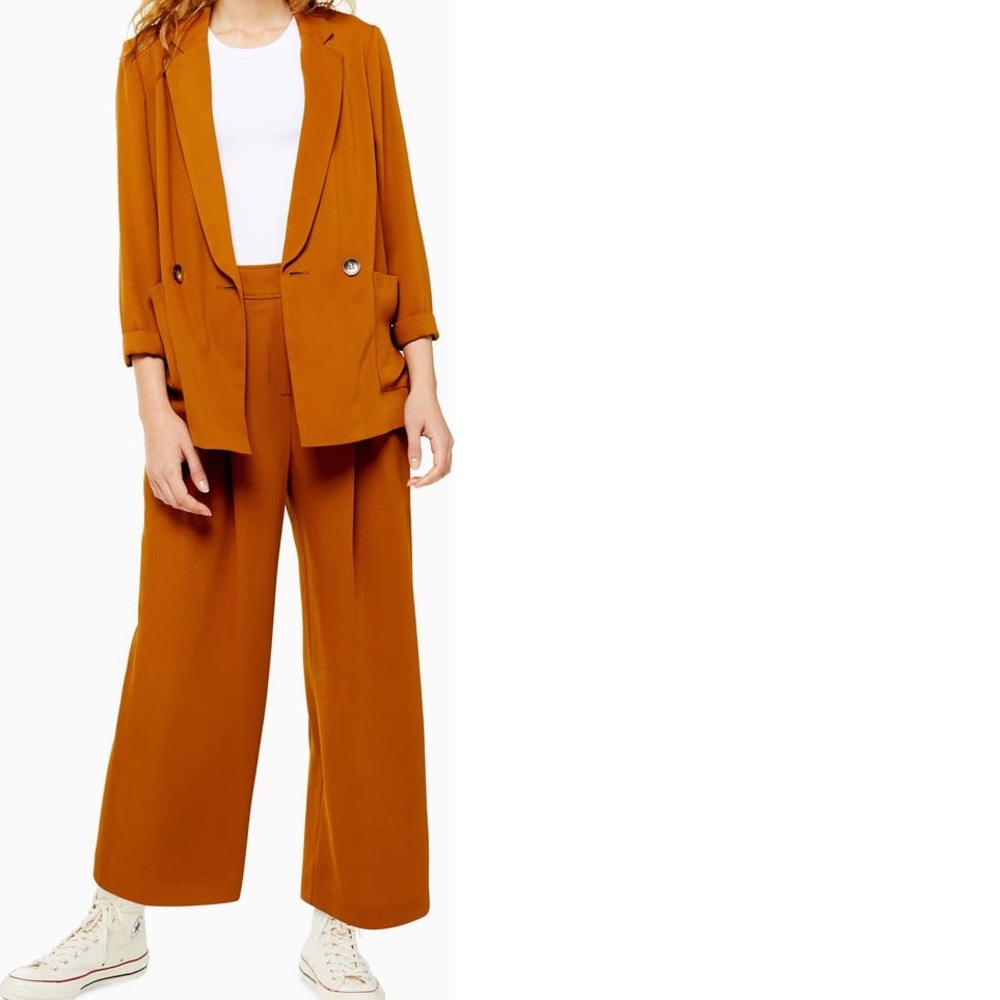 Topshop Geeta Rust Deep Tan Lightweight Suit